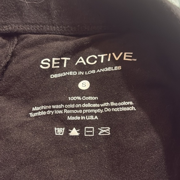 SET ACTIVE Black Terry Cloth Drawstring Skirt sz S - Picture 3 of 8